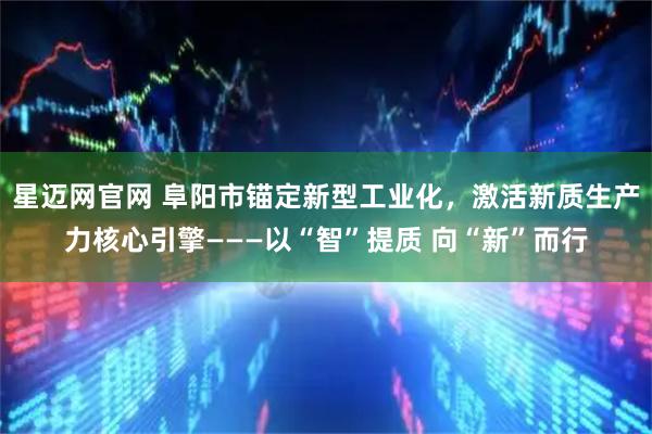 星迈网官网 阜阳市锚定新型工业化，激活新质生产力核心引擎———以“智”提质 向“新”而行